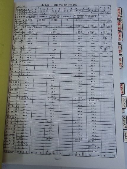 画像: 列車運転時刻表　ＪＲ九州　（本社直轄休日用）　平成１１年３月１３日改正