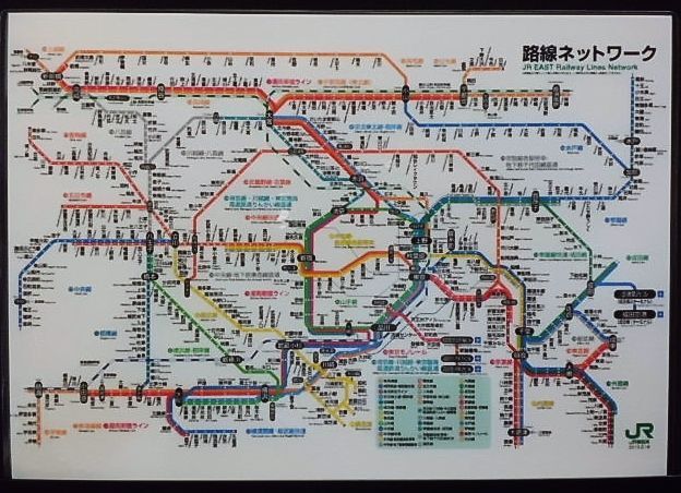 画像:  下敷き　「107系電車」・「JR東日本　路線ネットワーク　2018年」