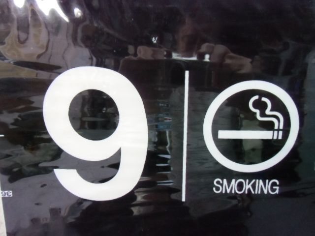 画像: 787系号車幕　「９号車　喫煙　指定席」ラミネート加工