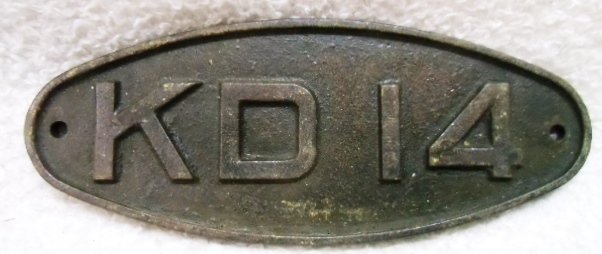 画像1: 西鉄北九州線　1000形　台車銘板　「KD１４」