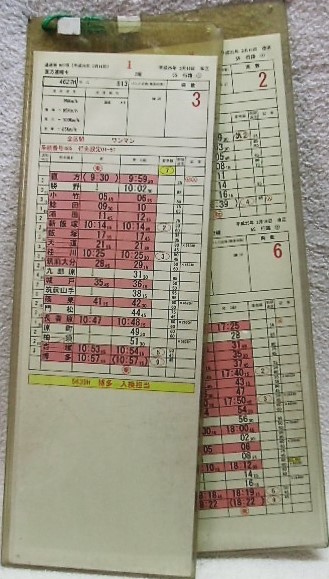 画像1: 直方運輸センター　2組55行路　１〜６仕業揃い　ケース2枚入り　平成25年3月16日改正