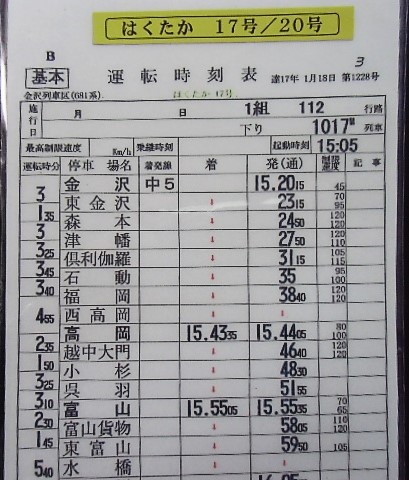 画像: 複製　特急「はくたか　１７号・２０号」金沢―直江津