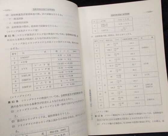 画像: 「気動車検査施行基準規程」　昭和60年3月　日本国有鉄道車両局