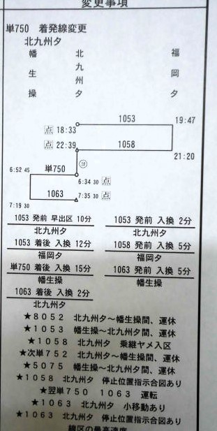 画像: 門司機関区  ED3組　３１仕業 （行路揃い） 北九州ターミナル〜幡生福岡ターミナル〜幡生操車場　2018/08/13改正  ケースなし