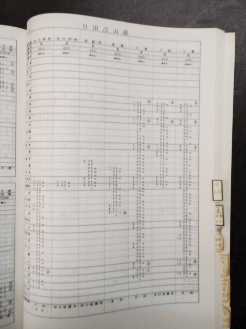 画像: 列車運転時刻表　ＪＲ九州（北部九州地域本社・長崎支社　平日用）　平成１９年３月１８日改正