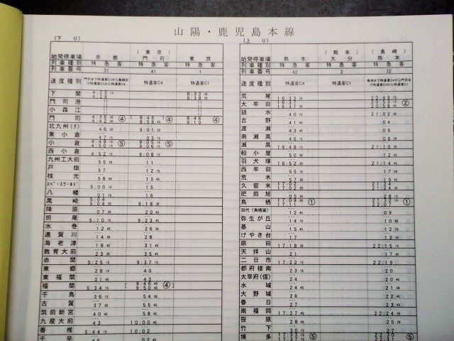 画像: 列車運転時刻表　ＪＲ九州（北部九州地域本社・長崎支社　平日用）　平成１９年３月１８日改正