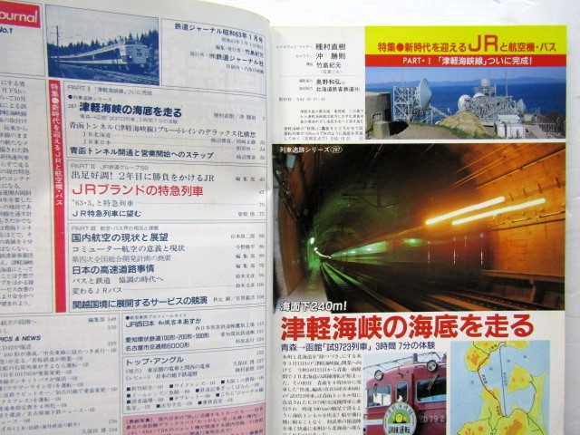 画像: 鉄道ジャーナル　1988－1月号　（Ｎｏ255）　特集、新時代を迎える　ＪＲと航空機・バス