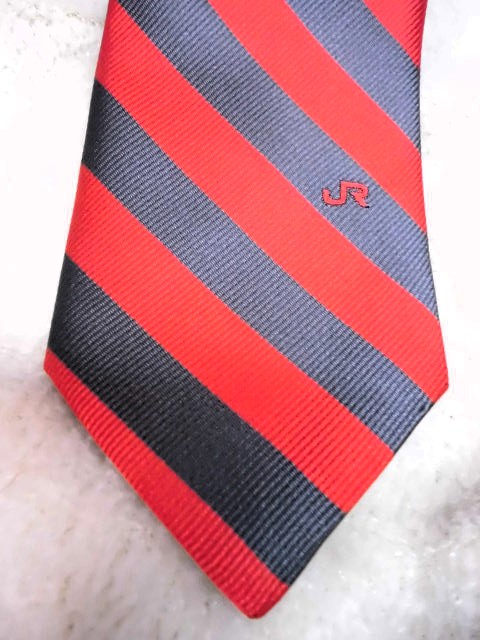 画像: JR九州　赤縞柄ネクタイ　未使用