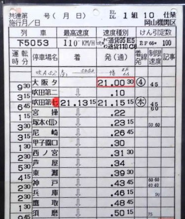 画像: 岡山機関区　EL１組　１０仕業　西岡山〜吹田第六・大阪タ〜西岡山