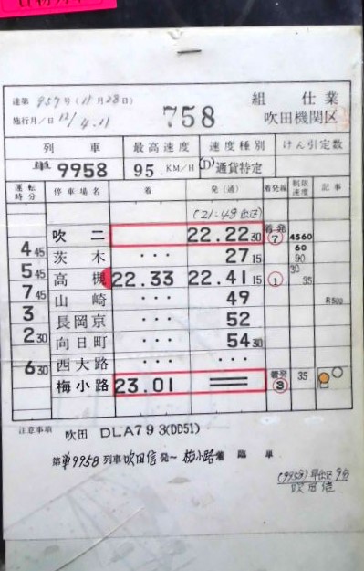 画像: 吹田機関区  DL　 組  ７５８仕業 　（吹田二〜梅小路）　 ケース入り