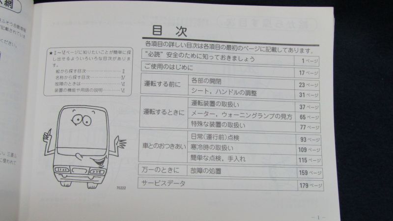 画像: 三菱自動車「ふそう　エアロミディ　取扱説明書　1995年6月発行」  