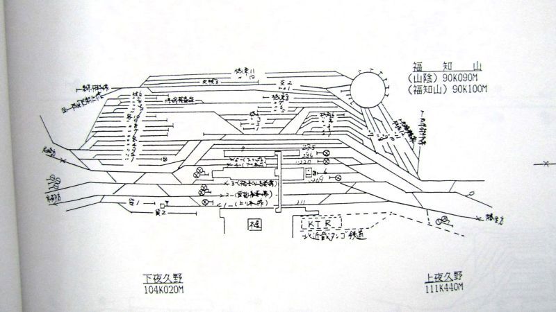 画像: 線路図表　山陰本線（京都〜福知山〜鳥取〜出雲市〜幡生）昭和６２年４月現在