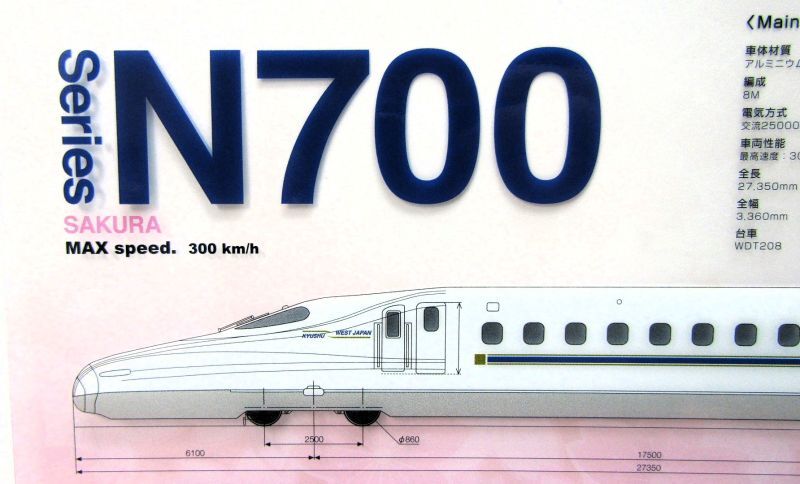 画像2: クリア下敷き　「山陽・九州新幹線　N700系さくら」