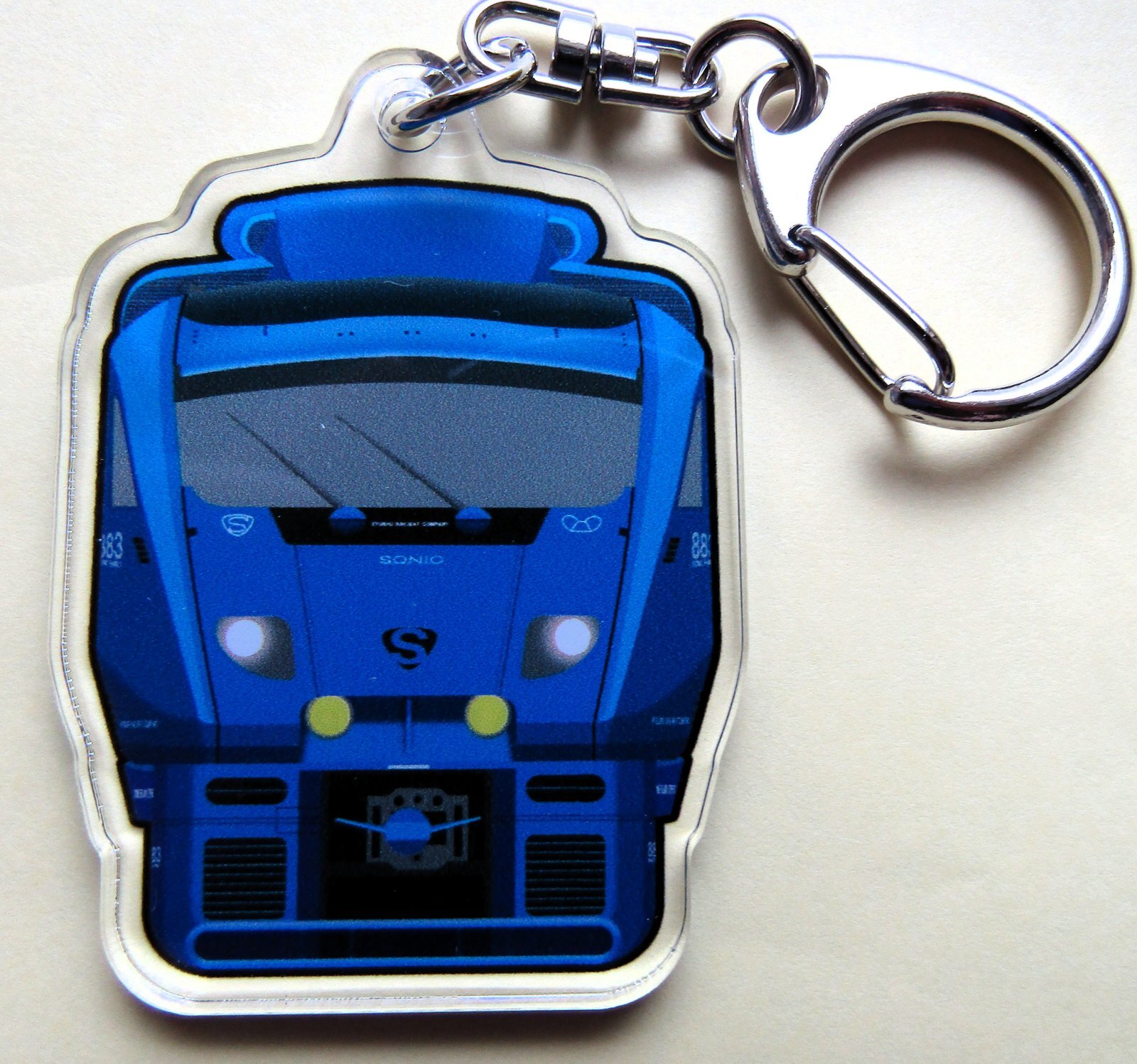 画像1: JRグループ車両シリーズ　アクリルキーホルダー　「No１１　883系　特急　ソニック」