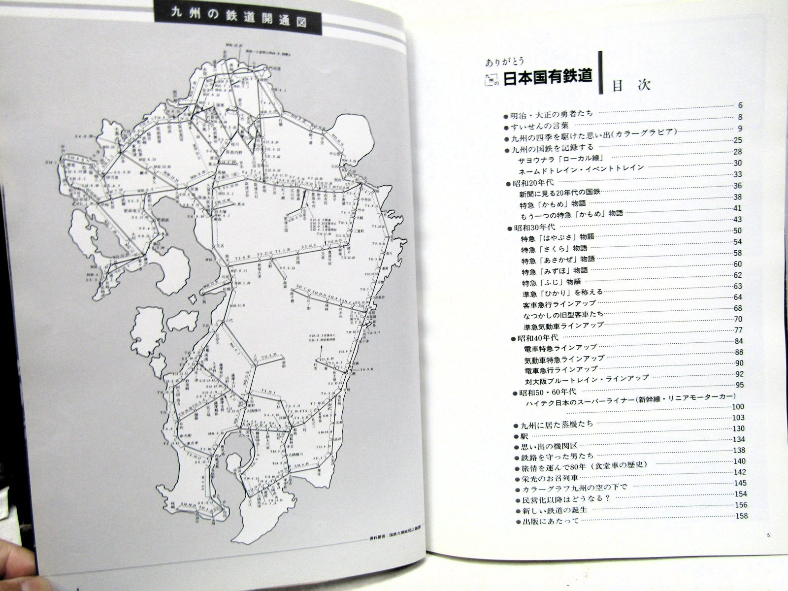 九州の鉄道開通図・目次
