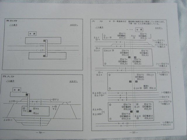 画像: 日豊本線配線図(西小倉ー下郡）Ｈ１２、４、１、門司車掌区